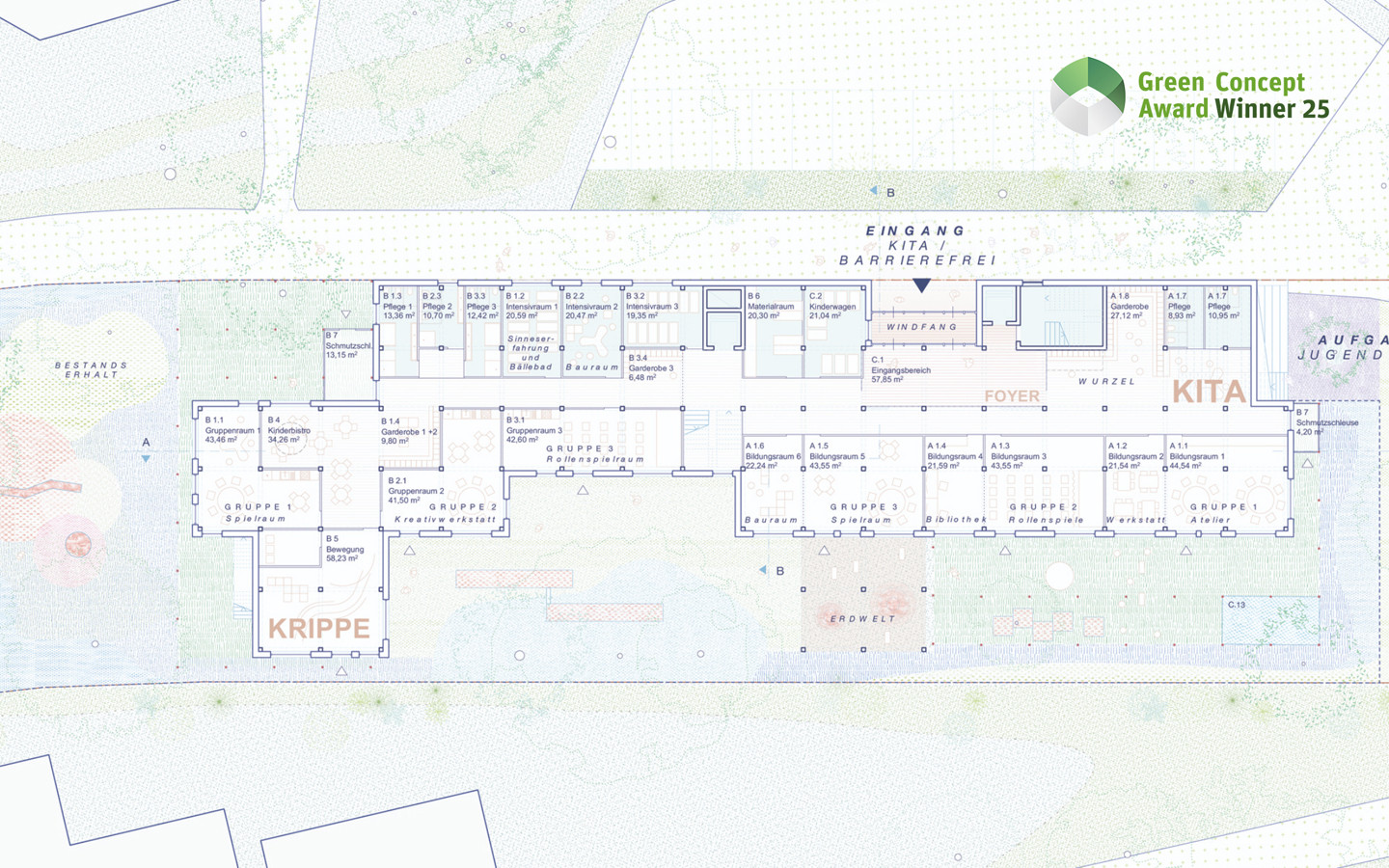 KiTa aus Re-Use Bauelementen