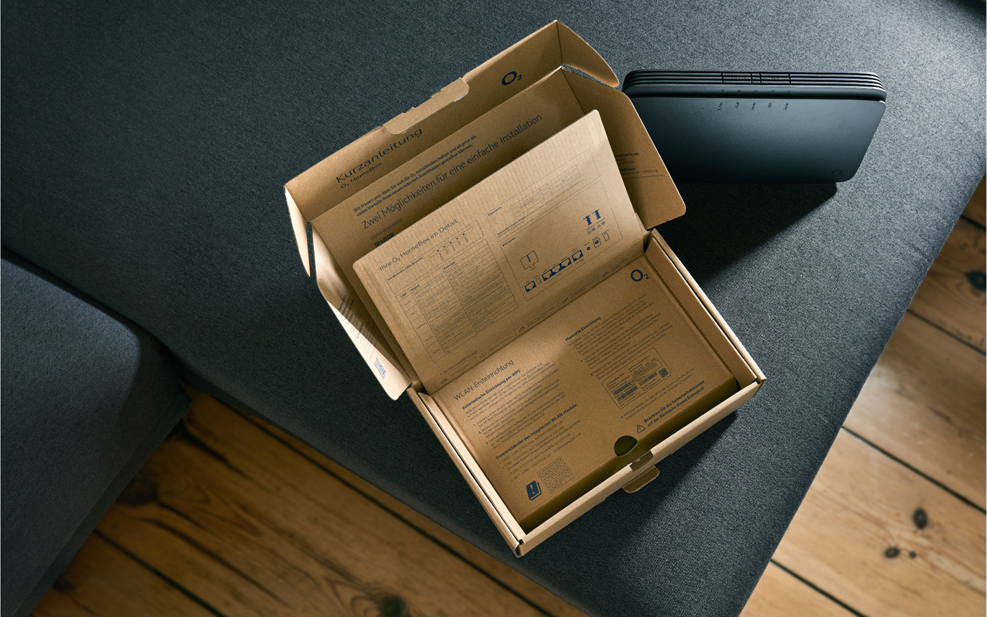Packaging for o2 HomeBox 4 Router
